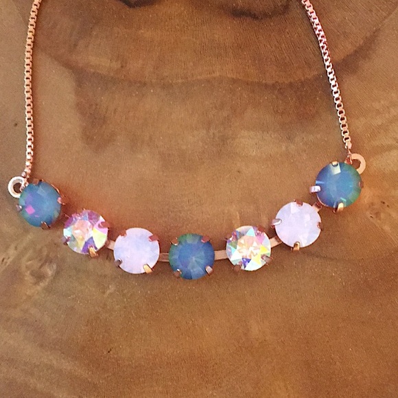 Aurora Borealis, Opal +AB Crystal Bracelet - Picture 2 of 6